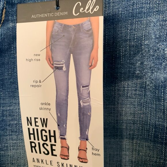 Cello High Rise Skinny Ankle Jeans (NWT) 17/33 - Picture 2 of 7